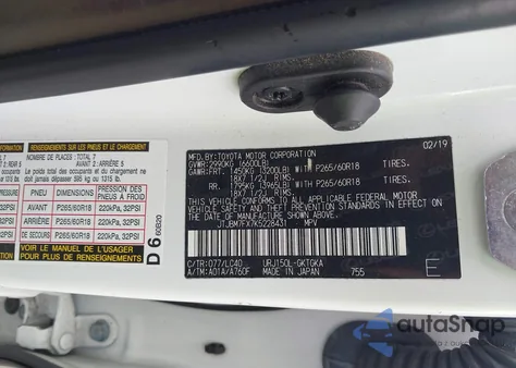 2019 Lexus Gx 460 z USA, uszkodzony, nr VIN JTJBM7FX7K5228431